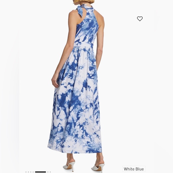 Busayo Blue and White Maxi Dress- Small - Picture 3 of 7